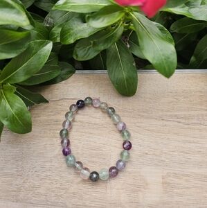Rsinbow Fluorite Crystal Bracelet